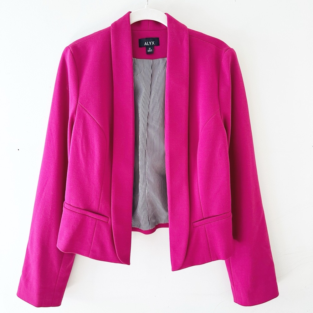 Nordstrom ALYX Fuchsia Pink Contemporary Career Blazer Jacket Size 12